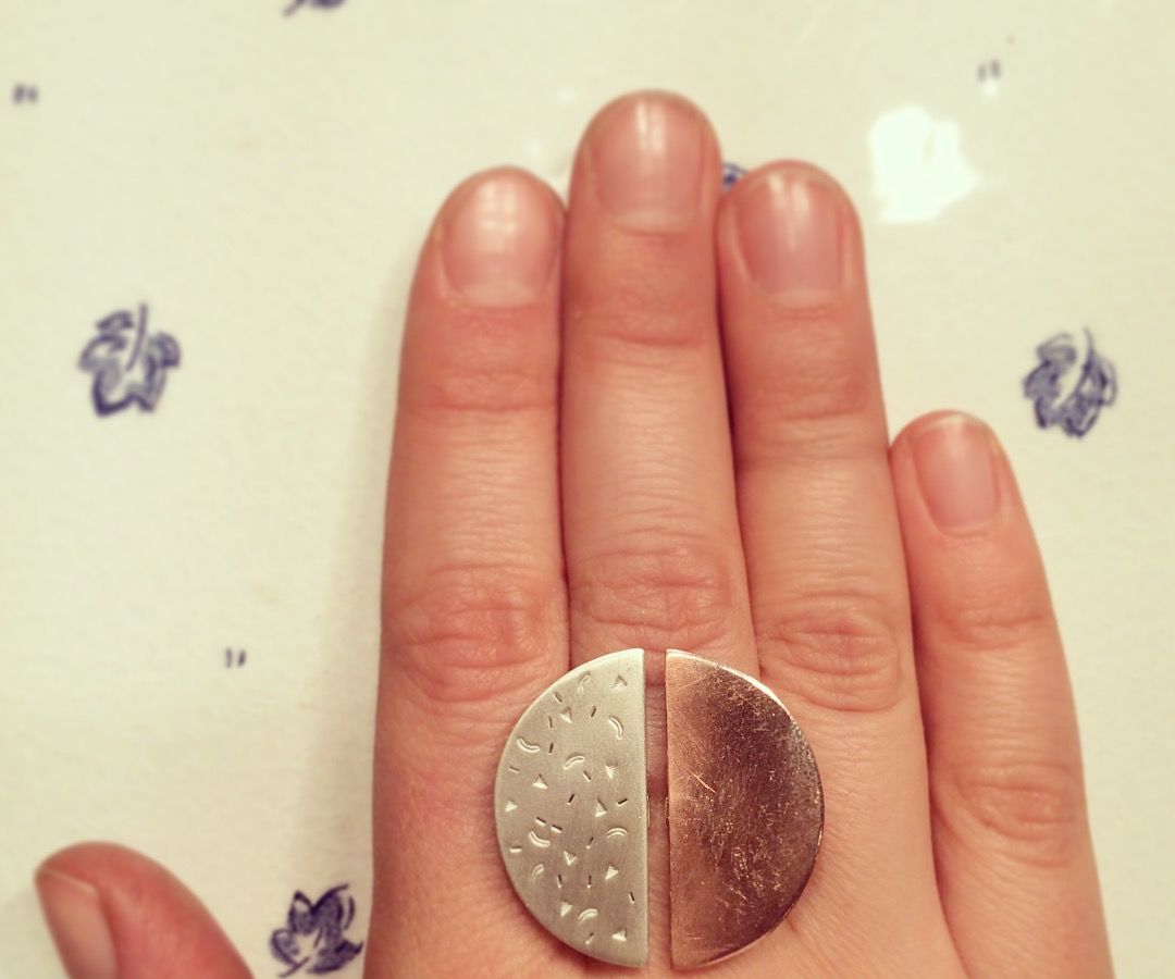 Copper and Silver Ring