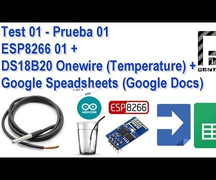 Test  ESP8266 + DS18B20 Onewire + Google Speadsheets (Google Docs)