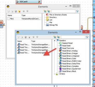 In Visuino Set Components