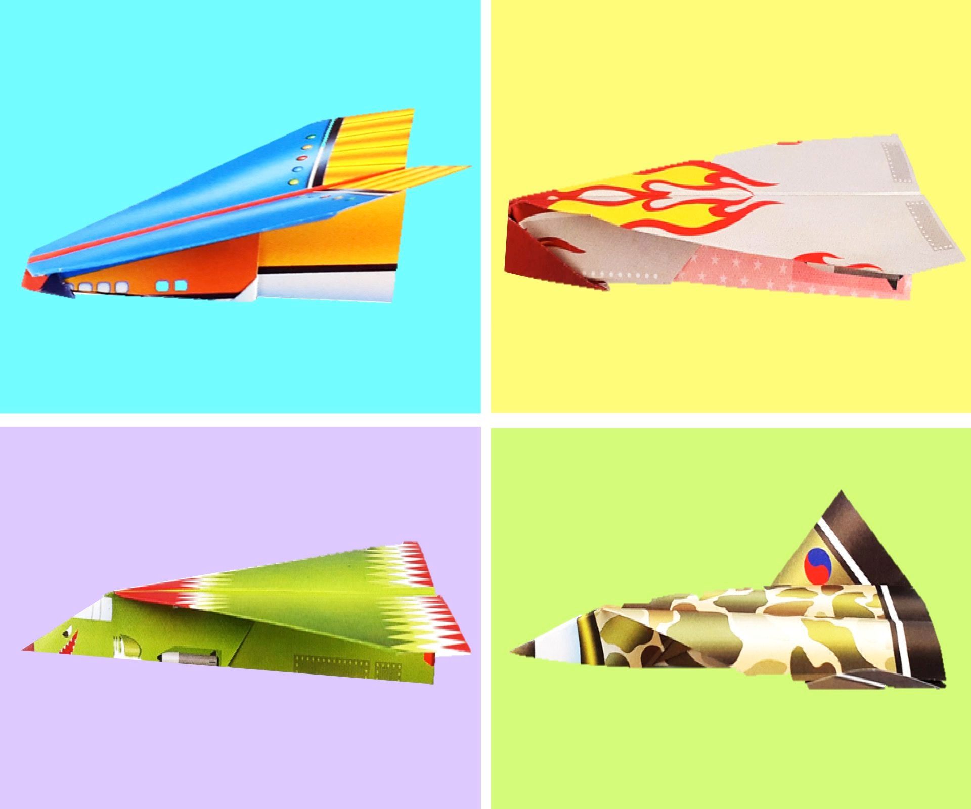 Paper Craft for Kids: 4 Type of Paper Airplanes /Jets