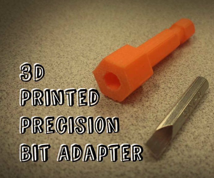 3D Printed Precision Bit Adapter