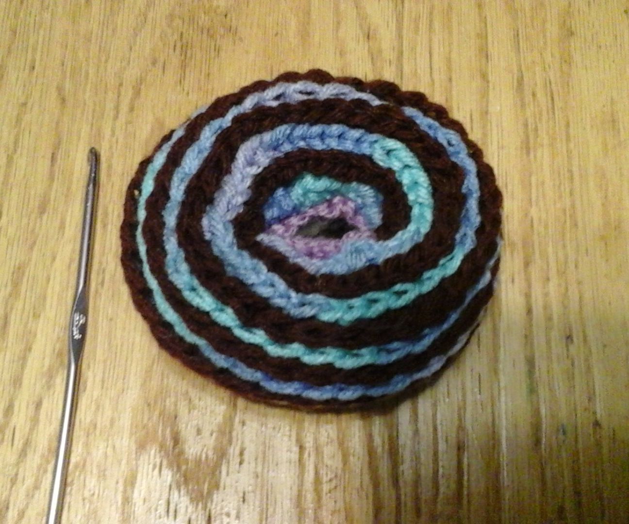 Crochet Lateral Stitch Yarn Wrapped Holey Sock