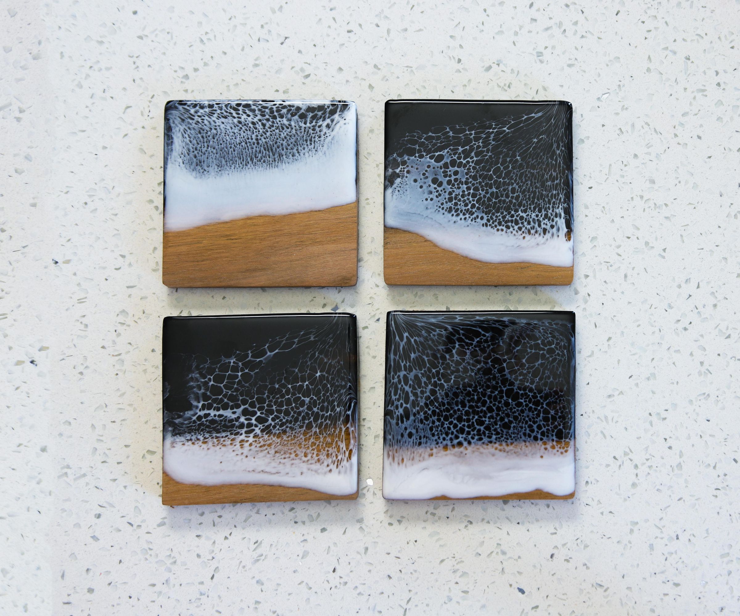 DIY Scrap Wood Ocean Coasters