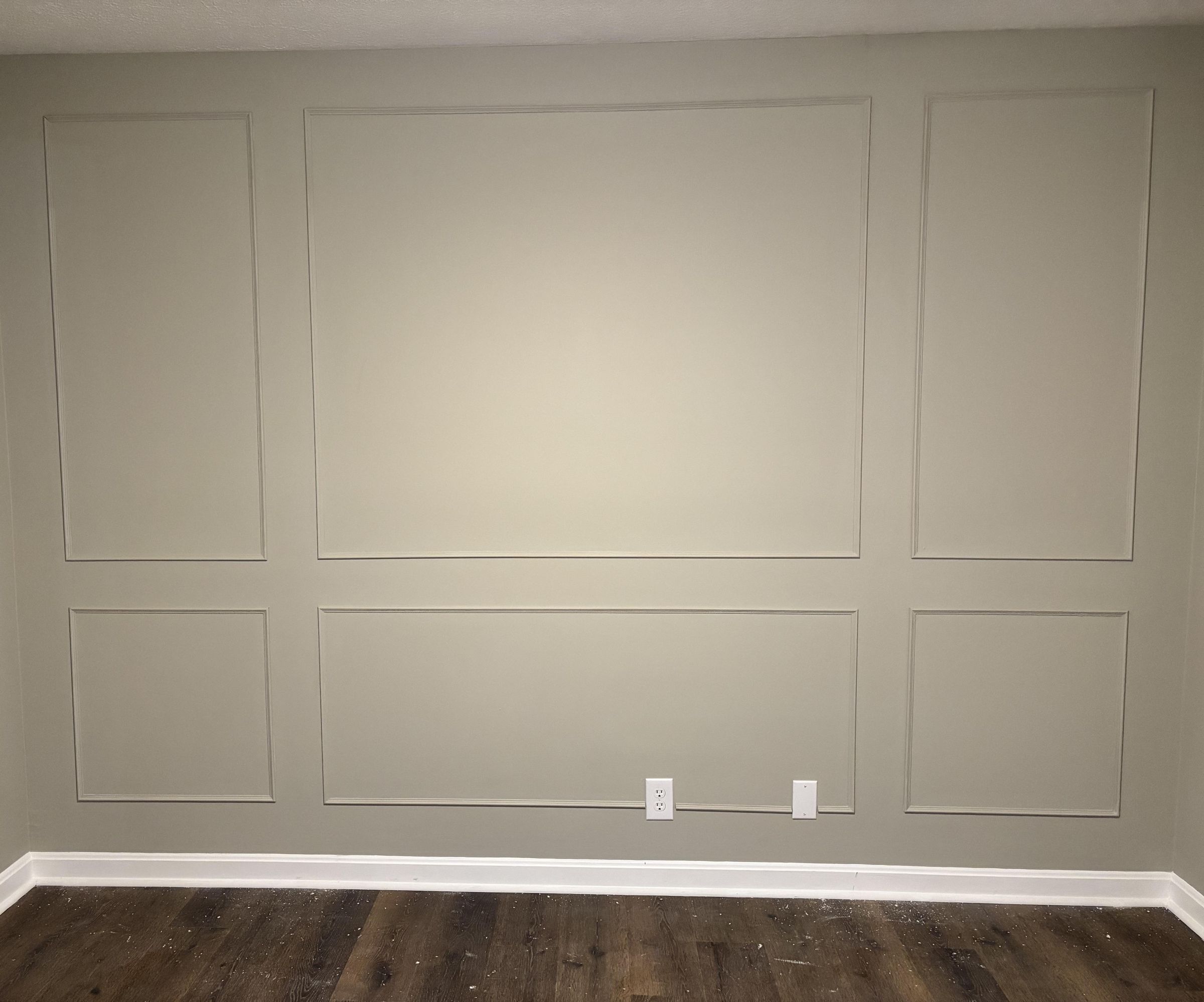 DIY Picture Frame Molding Accent Wall