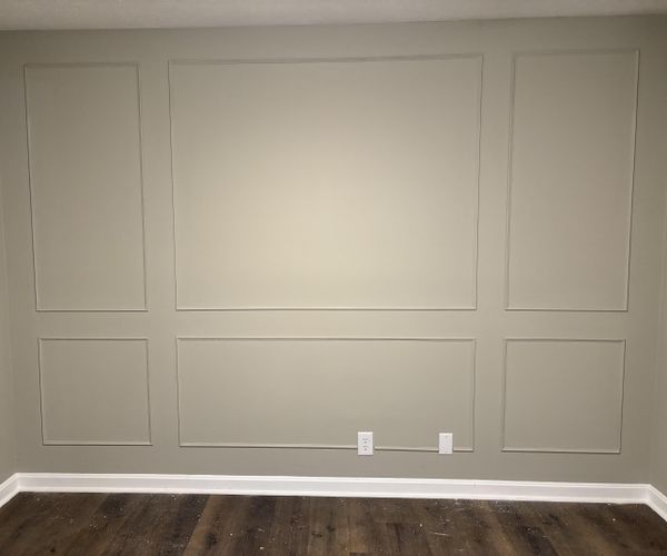 DIY Picture Frame Molding Accent Wall