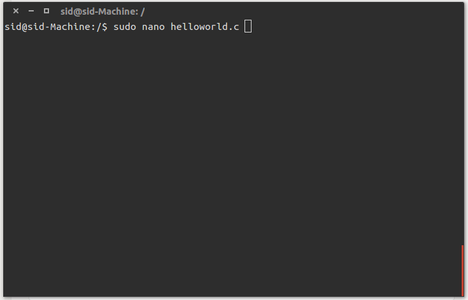 Creating the Program File With 'nano'