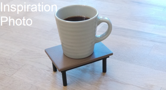 Generative Mini Coffee Table and Basket Hanger