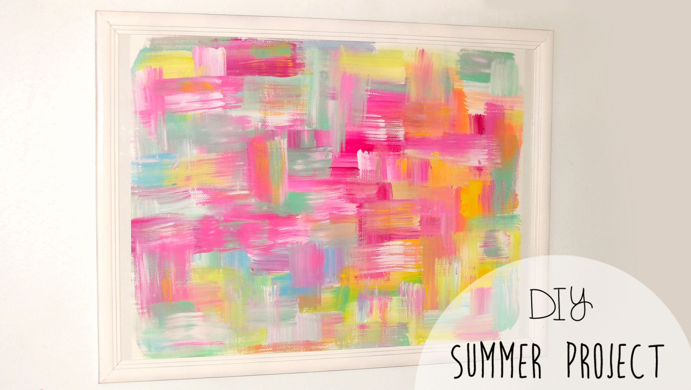 DIY Summer Project! Abstract Wall Art | Room Decor