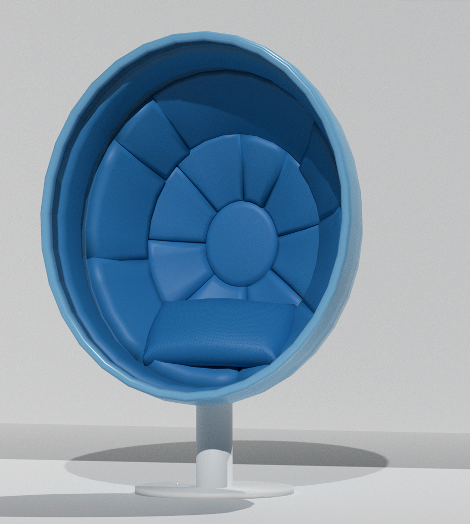 Egg Chair Created in Blender