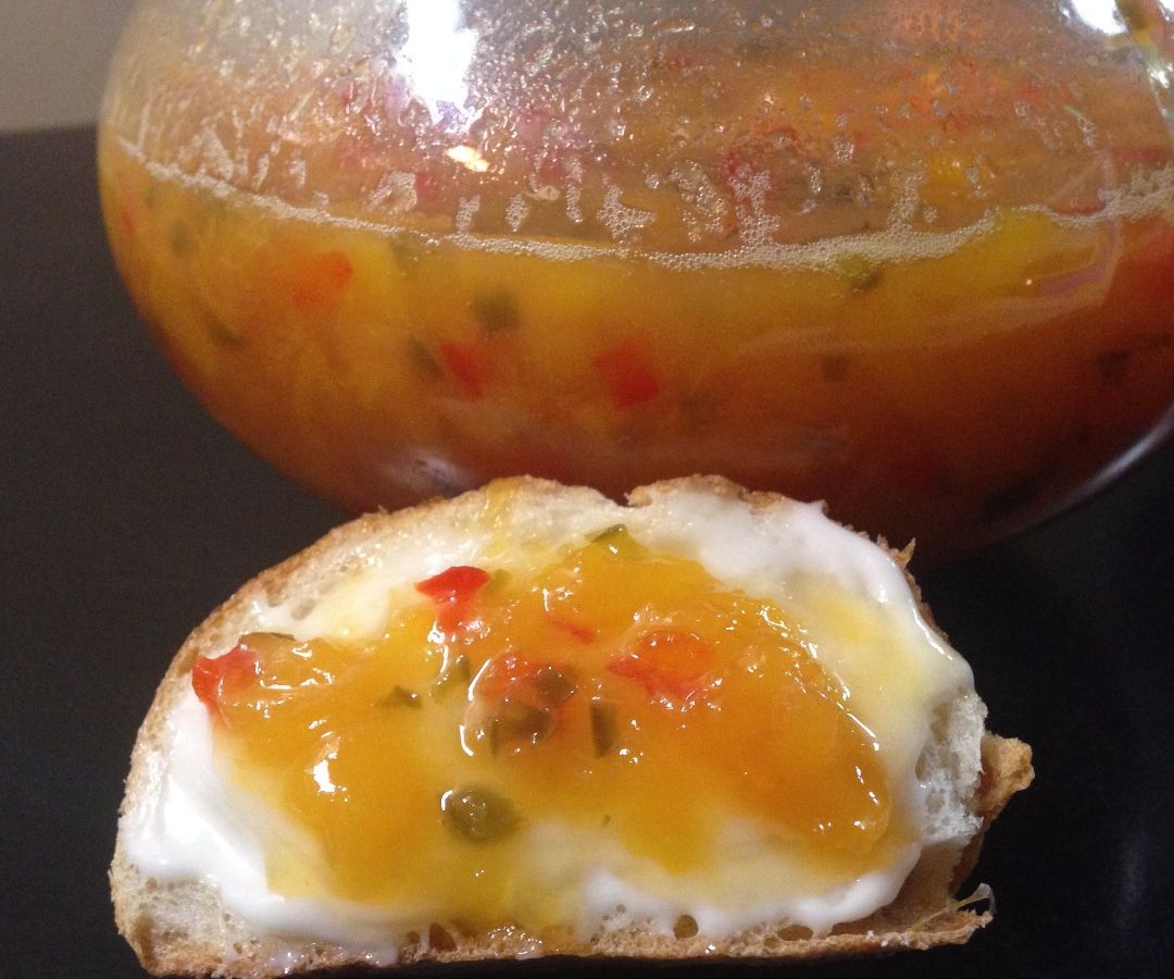 Spicy Peach Microwave Jam