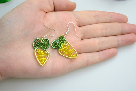 Easter Present- Ornate Wire and Bead Jewelry Dangles for Earrings