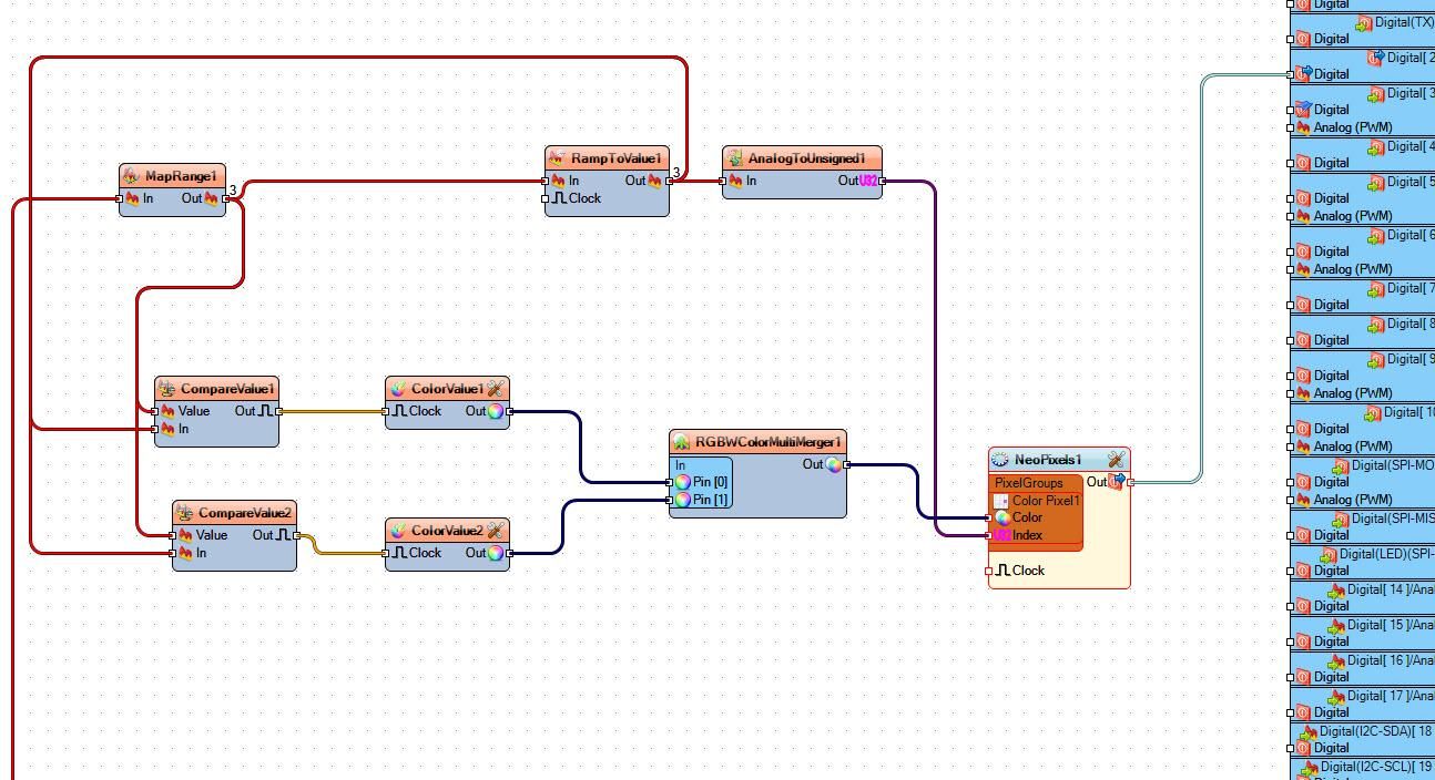 In Visuino Connect Components
