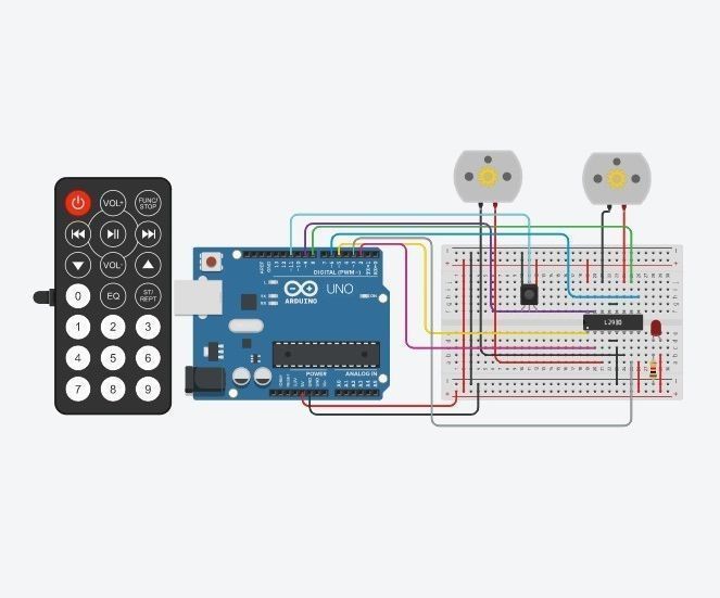 Arduino RC Car With Tinker CAD