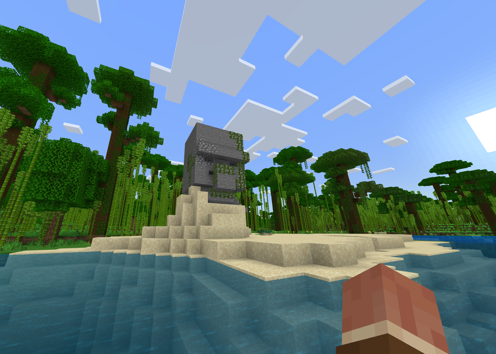 Ancient Minecraft Villager Sculpture