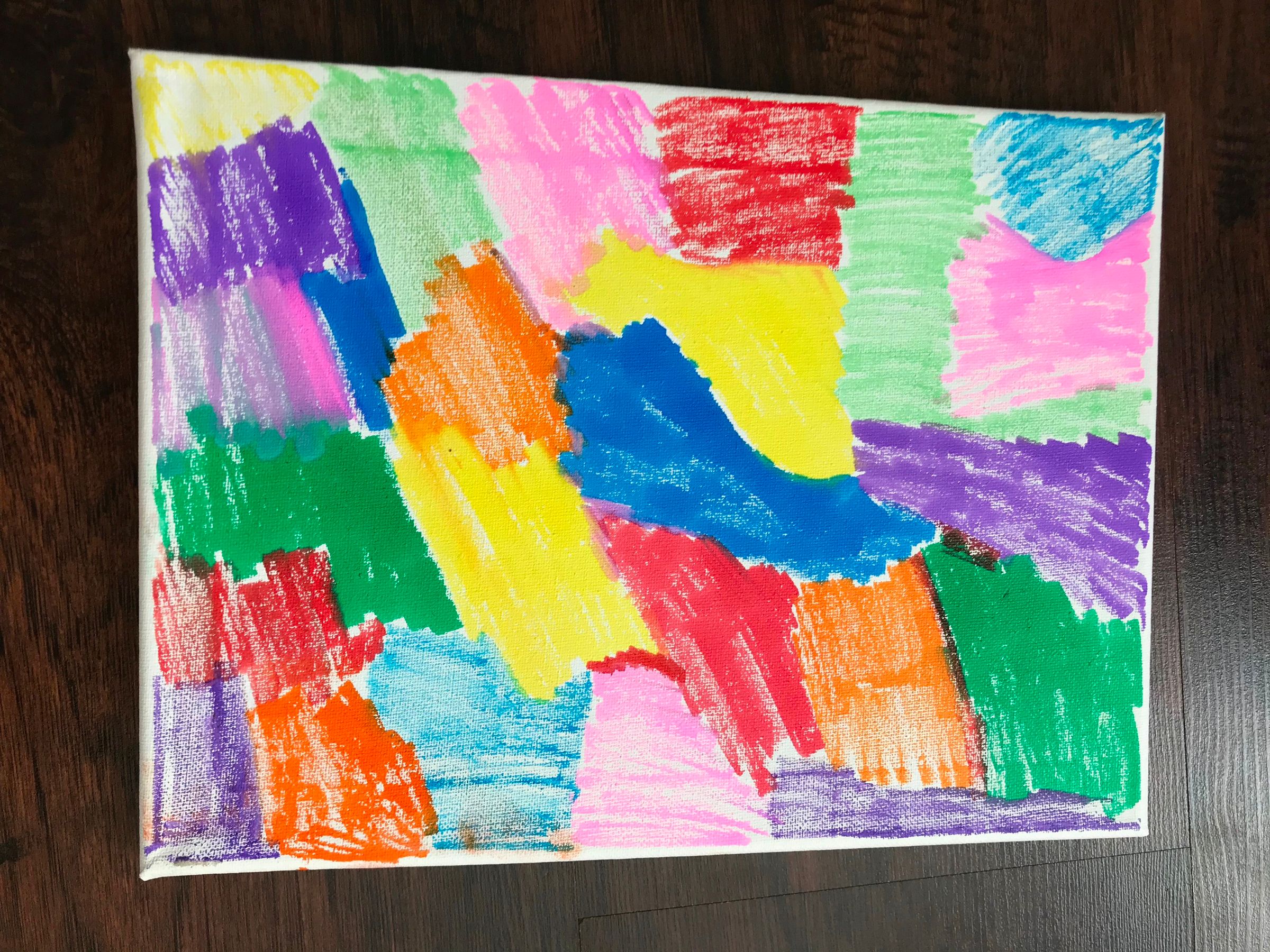 How to Make Marker and Rubbing Alcohol Art on a Canvas 5 Steps