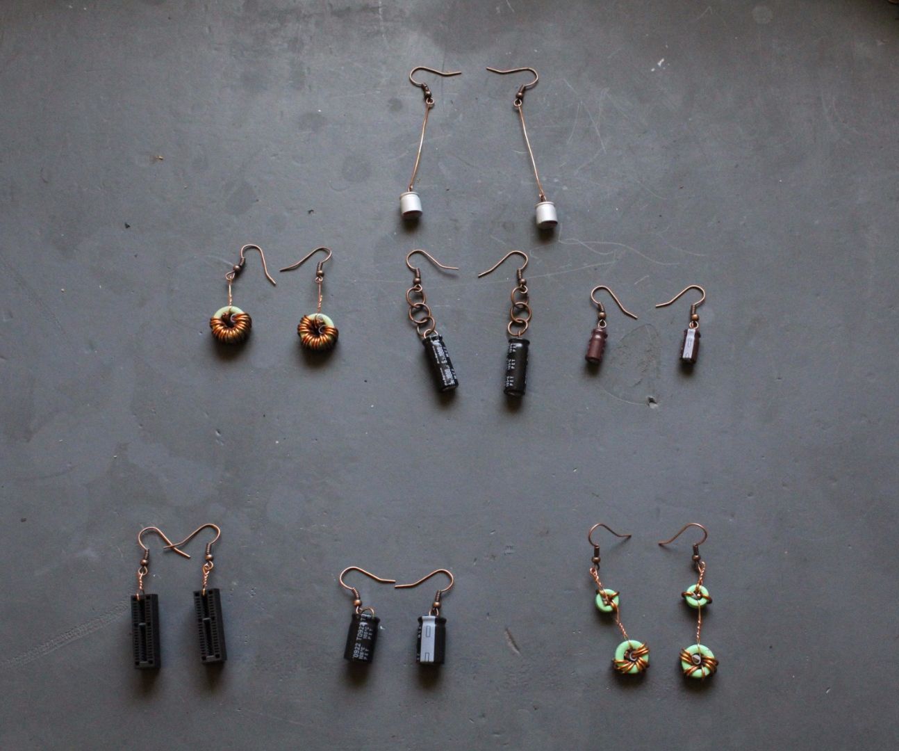 7 Pairs of Nerdy Earrings From 1 Motherboard