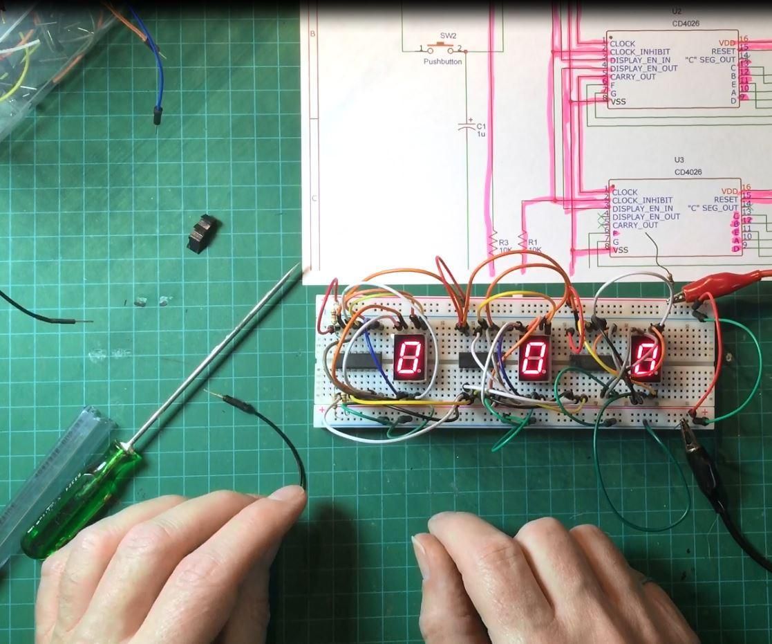 CD4026 Decade Counter With 7 Segment Display
