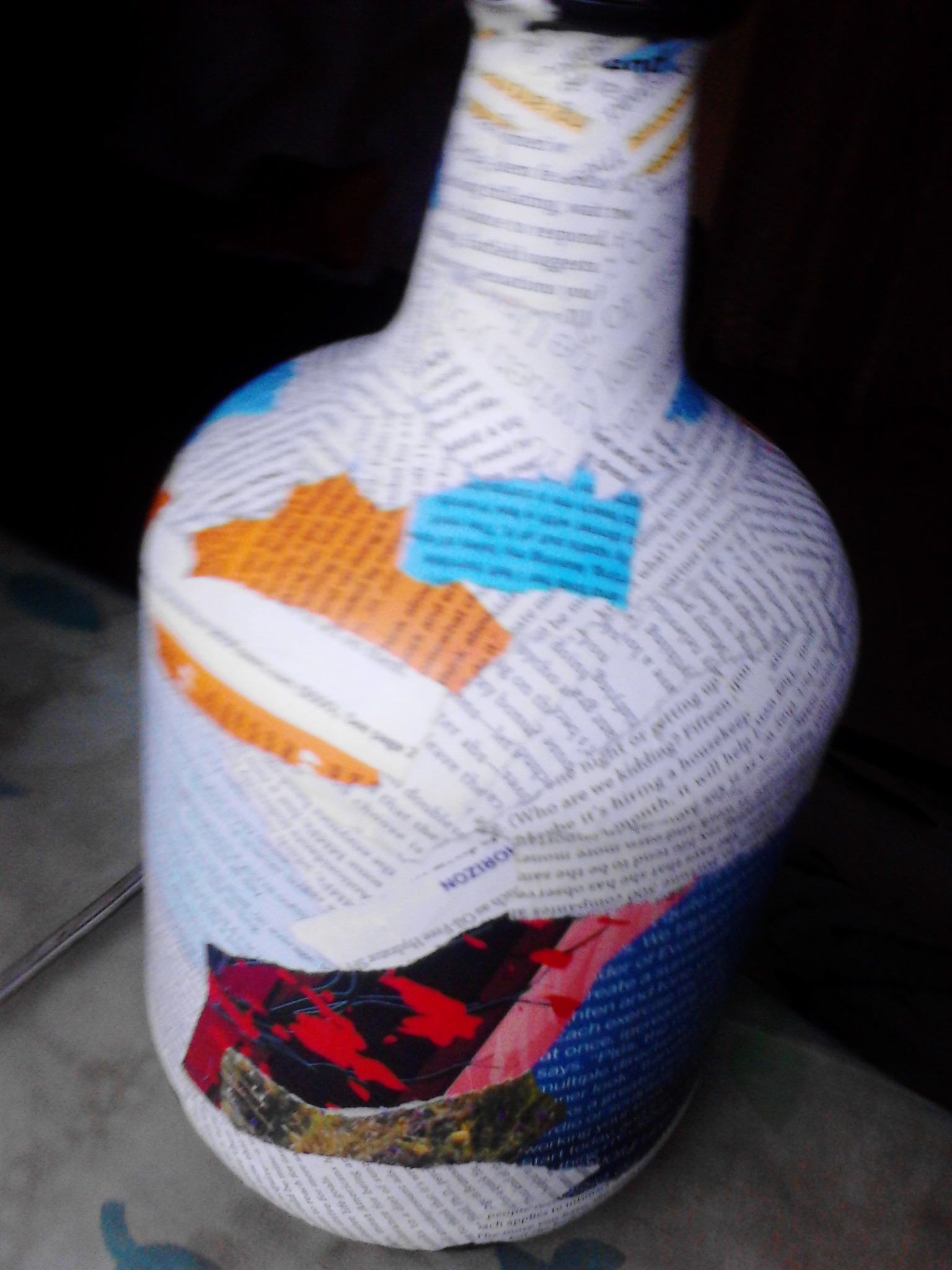 Decoupage a Wine Bottle 4 Steps Instructables