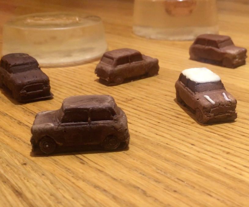 Mini Chocolate Cars - From Gelatin Molds