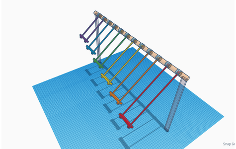 Make a Rainbow Pendulum Snake With Tinkercad.