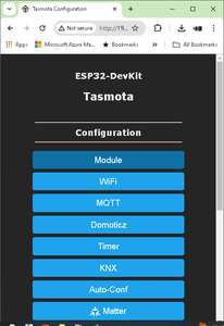 Configuration Changes in Tasmota