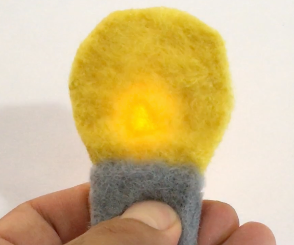 Light-up Felt Lightbulb