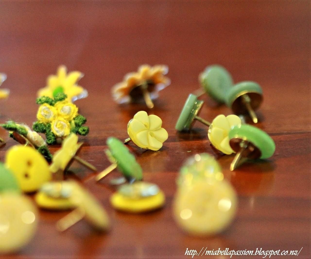 DIY Cute Button Pin Tacks