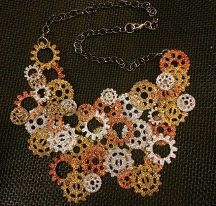 Sparkle Steampunk Statement Necklace