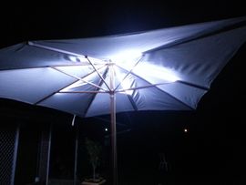 add strip led lights to patio umbrella LED Outdoor Umbrella Lighting : 4 Steps (with Pictures)