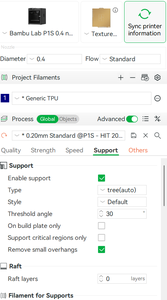 Printing the TPU Parts