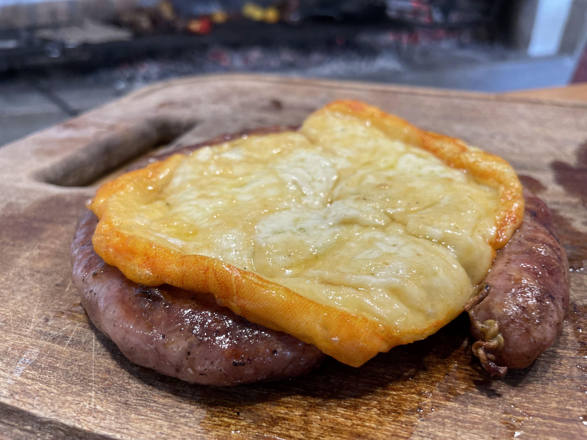 Pinwheel Saugage With Provolone Cheese, With Rustic