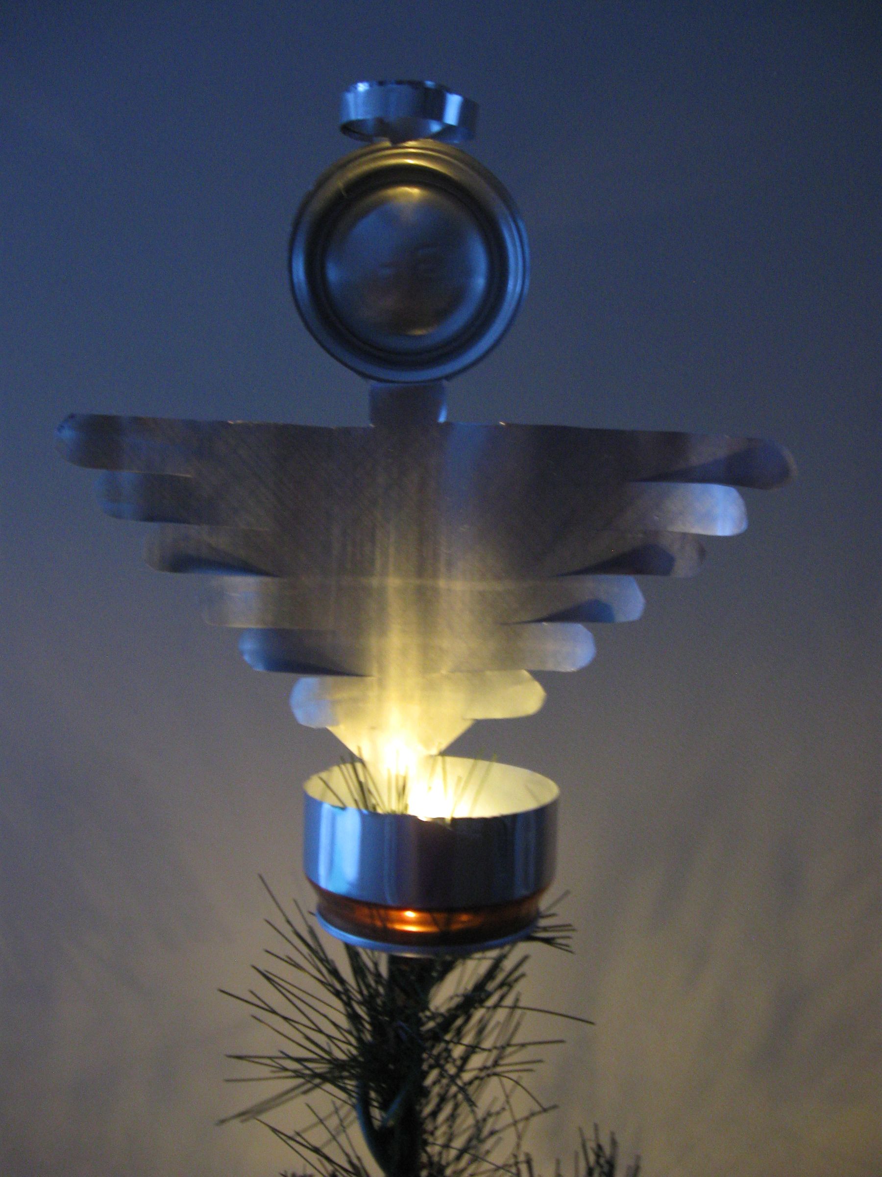 Beer Can Christmas Angel With Halo!