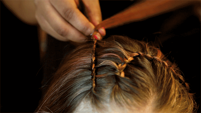 ladder braid gif