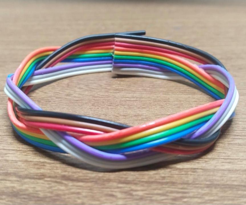 Mystery Braid Wrist Band For Electronics Enthusiast With Ribbon Cable Mystery Braid Wrist Band For Electronics Enthusiast With Ribbon Cable