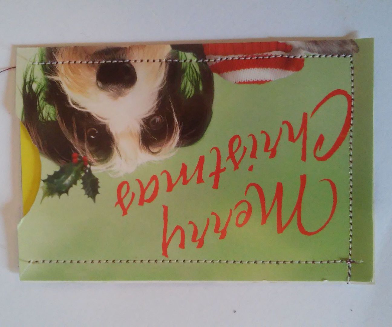 Gift Card Holder Out of Christmas Card