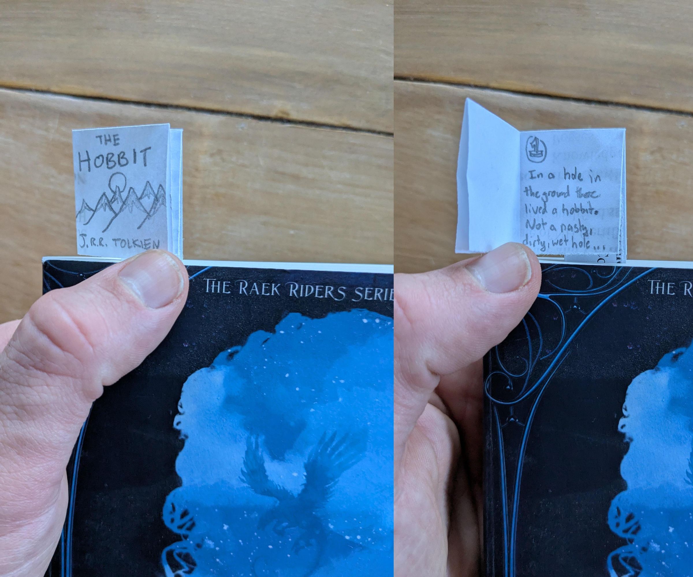 Origami Book Bookmark