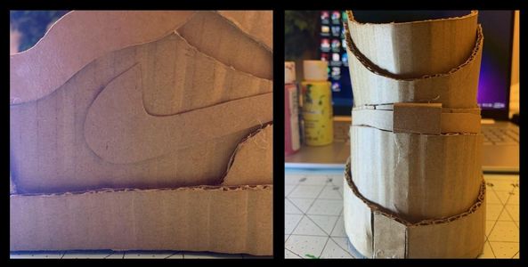 Cardboard Air Jordan 1s Mids That Glow in the Dark : 11 Steps (with ...