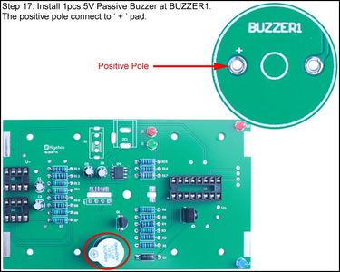 Install 1pcs 5V Passive Buzzer at BUZZER1