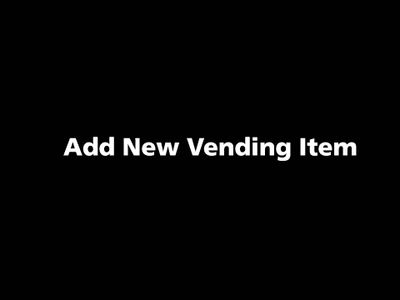 TOOLING CLOUD: Add a New Vending Item