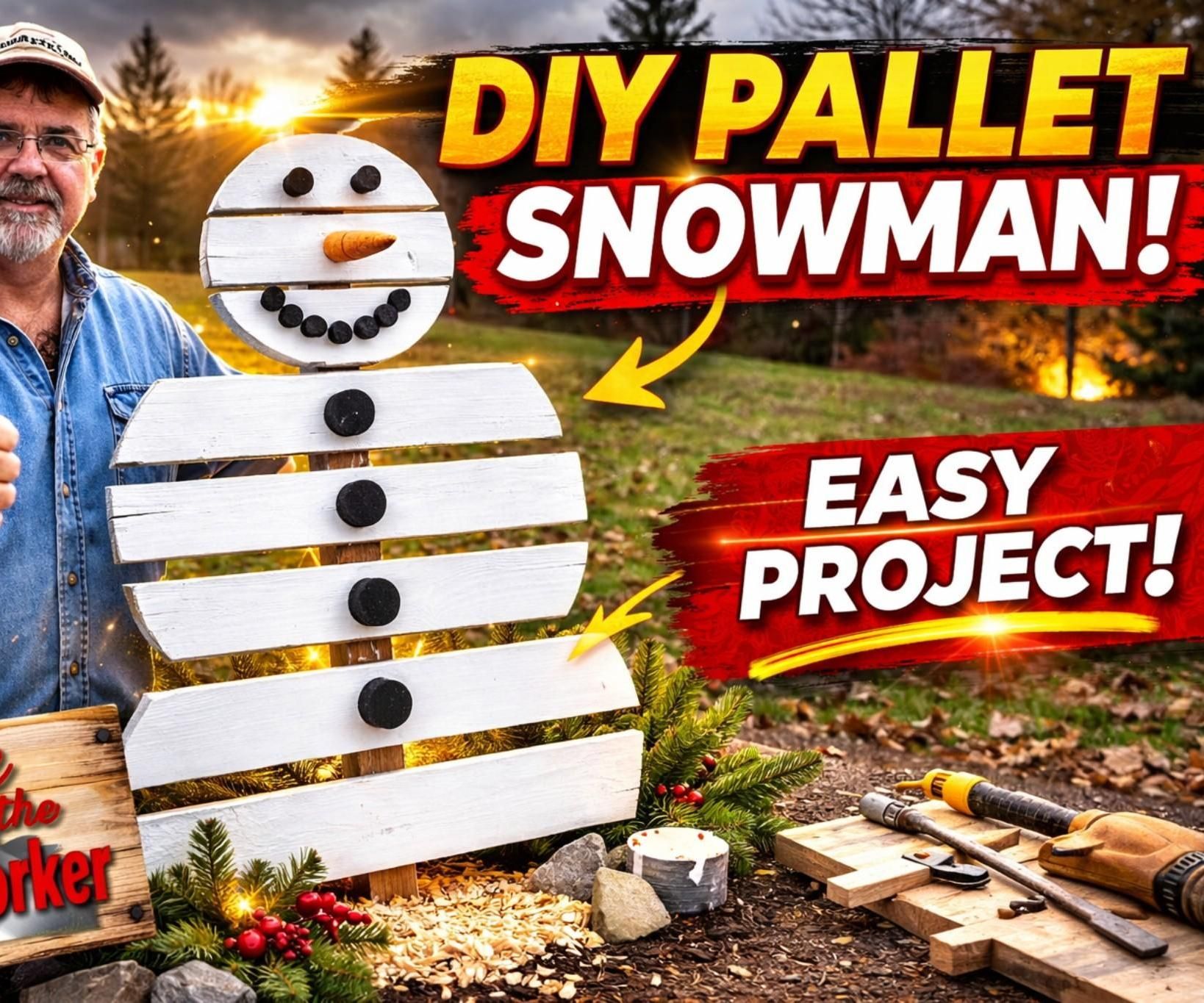 Pallet Snowman