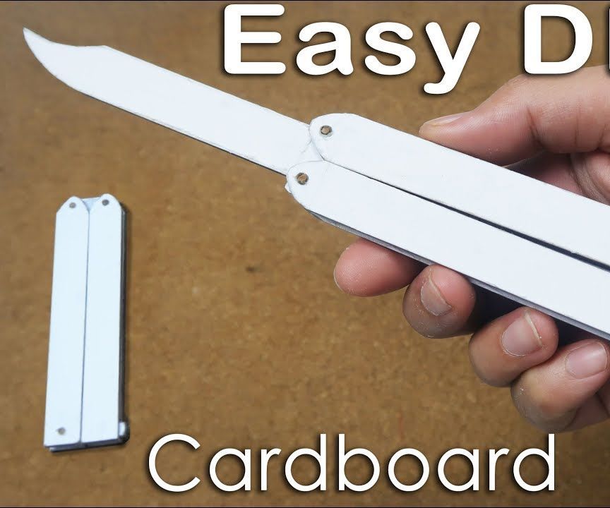 How to Make Butterfly Knife From Cardboard