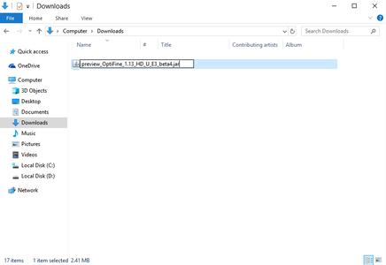 Double Click on the Installer