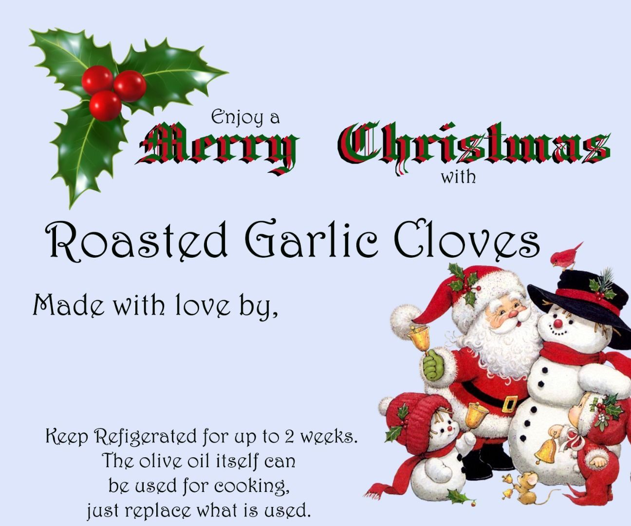 Roasted Garlic Cloves for Christmas Giving