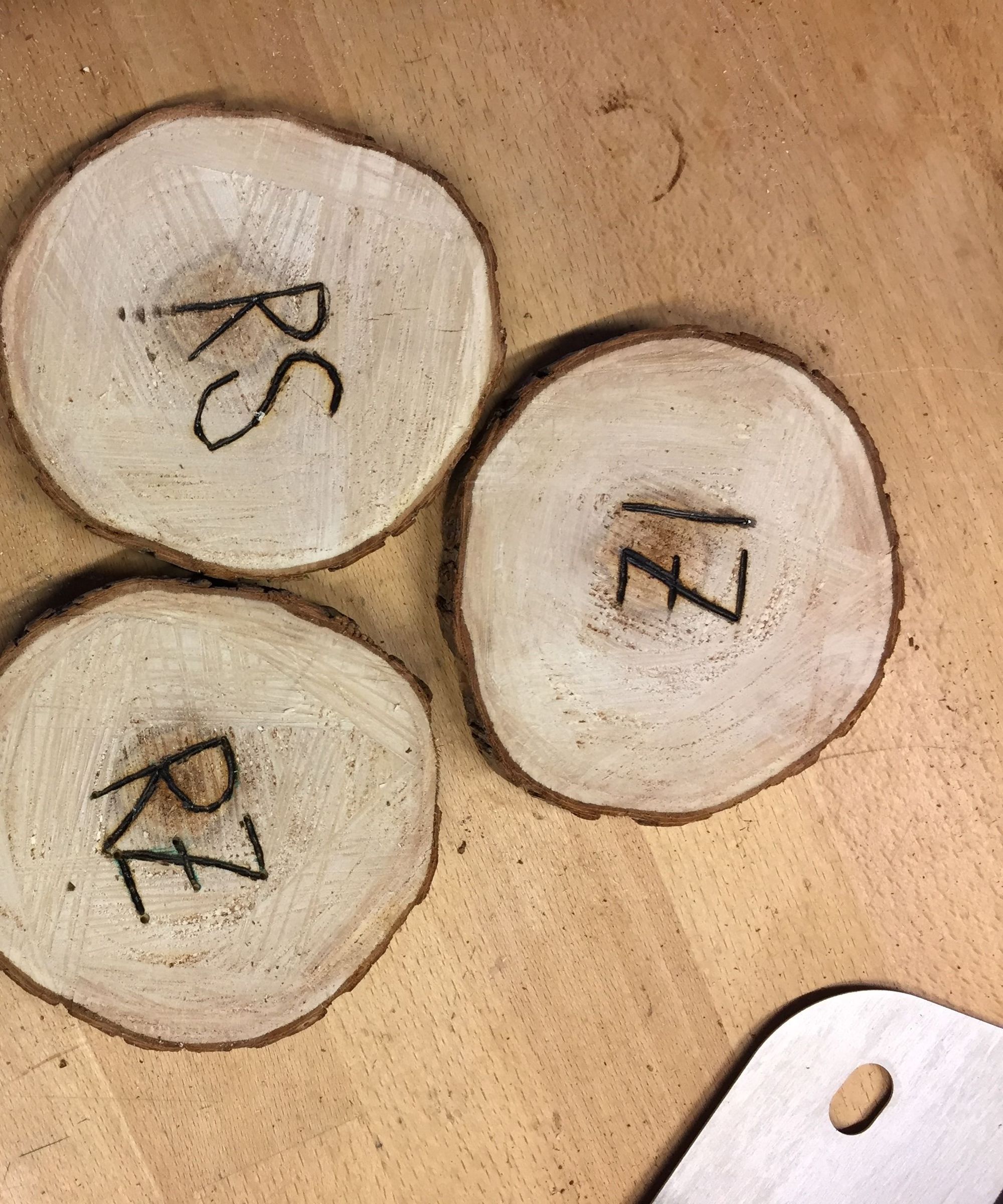 Wooden Coasters With Initials 