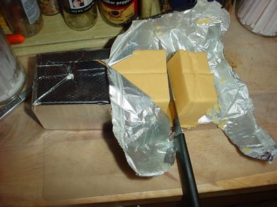 Pre Step.. Cuttiing the Cheese.......