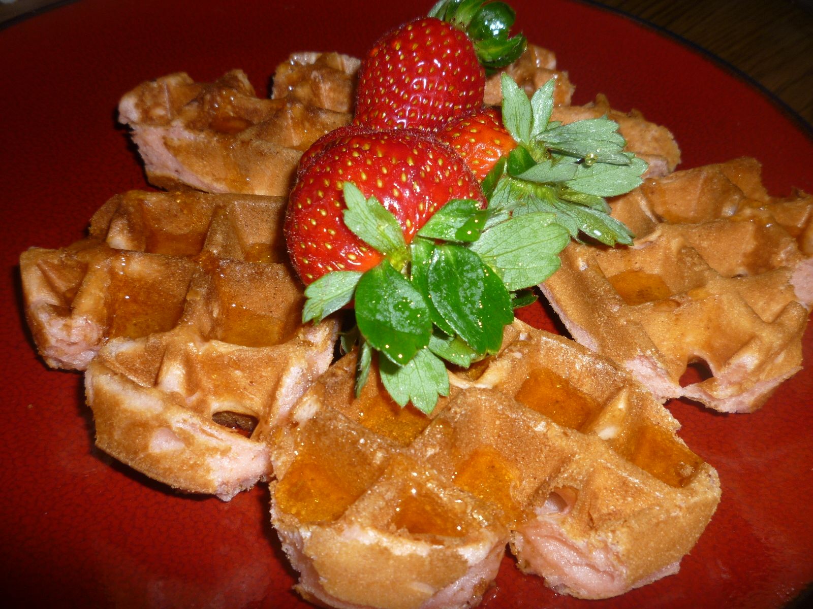 Belgian Waffles With a Coconut Oil/cream Cheese Twist (Valentine's Day