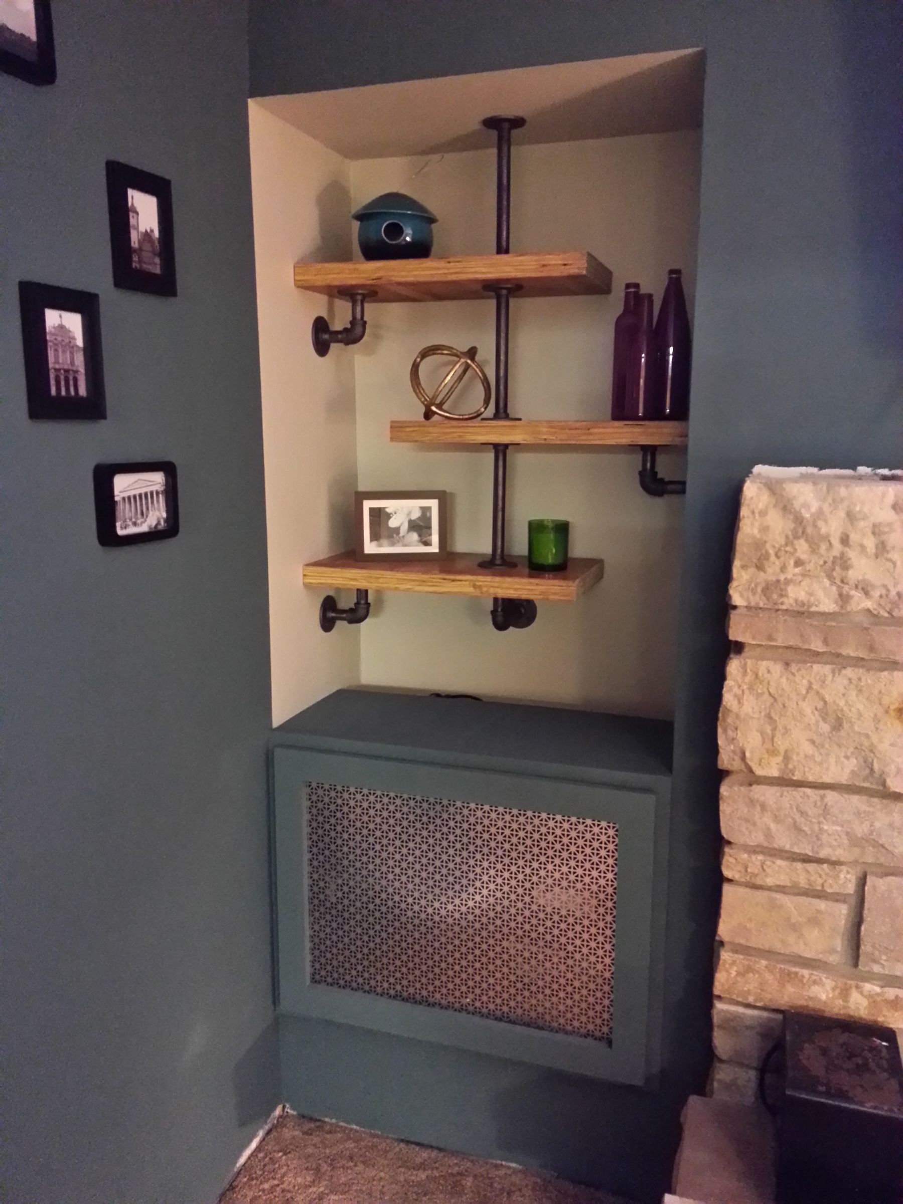 Industrial Modern Shelving and Gaming Cabinet