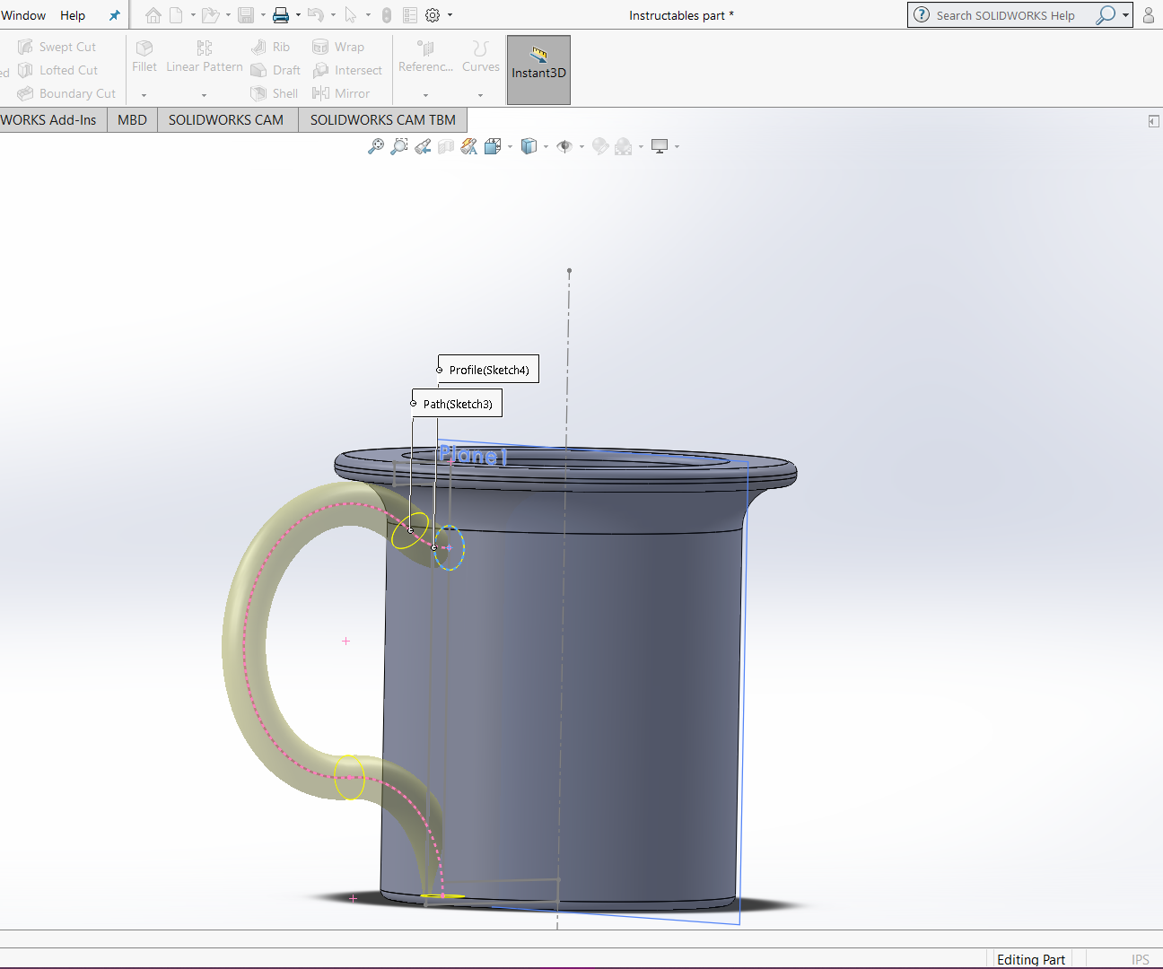 Differentiating Between the Sweep and Loft Commands on Solidworks 2020