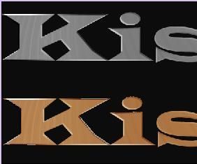 Emboss & metallic effects using channels & curves