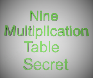 9 multiplication table secret (easy)!!!!!!!